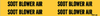 Brady B-946 Black on Yellow Vinyl Self-Adhesive Pipe Marker - 1 1/8 in Height - 3/4 in Character Height - 7 in Length - Printed Msg = SOOT BLOWER AIR - 79936 -- 754473-79936