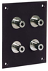 Universal Sub-Panel, Quad 3.5mm Stereo Audio Female Couplers -- REF00044 - Image
