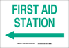 Brady B-120 Fiberglass Reinforced Polyester Rectangle First Aid Sign - 10 in Width x 7 in Height - TEXT: FIRST AID - 73648 - 754473-73648 - R. S. Hughes Company, Inc.