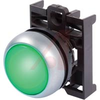 PUSHBUTTON, ILLUMINATED PUSHBUTTON, FLUSH, MOMENTARY, GREEN BUTTON, SILVER BEZEL -- 70057769