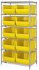 Open Wire Shelving, 6Shelves, 10Bin, Yel; Shelving Unit Type Quantum Storage - 44AC8237 - Newark, An Avnet Company