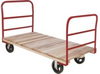 Akro-Mils 1 3000 lb Powder Coated Wood Platform Truck - Open Handle - 48 in Deck Length - 36 in Deck Height - 4 in Four Swivel Polyolefin Casters - RPT24481A4P5 -- RPT24481A4P5 - Image