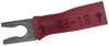 Terminal, Spade/fork, #8, Crimp, Red; Product Range 3M - 10M9539 - Newark, An Avnet Company