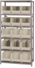 Open Shelving, 6Shelves, 15Bins, Ivory; Shelving Unit Type Quantum Storage - 44AC6713 - Newark, An Avnet Company