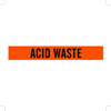 Brady B-946 Black on Orange Vinyl Self-Adhesive Pipe Marker - 2 1/4 in Height - 2 in Character Height - 14 in Length - Printed Msg = ACID WASTE - 7320-1 - 754473-66684 - R. S. Hughes Company, Inc.