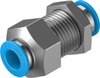 Push-in bulkhead connector - QSS-8-F - Festo Corporation