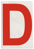 Brady Toughstripe B-514 Red Indoor Polyester Letter Label - 6 in Width - 8 in Height - 8 in Character Height - Printed Msg = D - 121711 - 754473-70926 - R. S. Hughes Company, Inc.