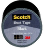 3M Scotch 1005 Black Duct Tape - 1.5 in Width x 5 yd Length - 80977 - 051135-80977 - R. S. Hughes Company, Inc.