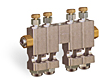 Multiple Sight Feed Valve, Solid Gasket, 4 Valves, 1/8” Female NPT Inlet, (4) 1/8” Female NPT Outlets - YB4689-104 - Oil-Rite Corp.