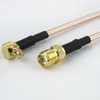 SMA Female (Jack) to RA MCX Plug (Male) Cable M17/113-RG316 Coax Up To 3 GHz in 12 Inch - FMC1317316-12 - Fairview Microwave Inc.
