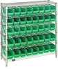 Open Wire Shelving, 6Shelves, 40Bin, Grn; Shelving Unit Type Quantum Storage - 44AC8207 - Newark, An Avnet Company