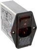 EMI POWER LINE FILTER, MULTI FUNCTION MODULE, W/IEC CONN, SINGL FUSE, W/VOLT SEL - 70133404 - Allied Electronics, Inc.