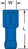 3M Scotchlok Blue Butted Nylon Butted Quick-Disconnect Terminal MNG14-187DFIK - 0.81 in Length - 0.085 in Inside Diameter - 054007-15975 - R. S. Hughes Company, Inc.