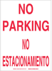 Brady B-555 Aluminum Rectangle White Parking Restriction, Permission & Information Sign - Language English / Spanish - TEXT: NO PARKING / NO ESTACIONAMIENTO - 38495 - 754473-38495 - R. S. Hughes Company, Inc.