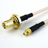 MMCX Plug to SMA Female Bulkhead Cable RG316 Coax in 12 Inch - FMC0912316-12 - Fairview Microwave Inc.