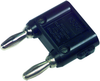 Double Banana Plug, 15A, Screw, Black; Gender Pomona - 30F1430 - Newark, An Avnet Company