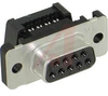 Connector, D-sub receptacle, low-profile metal shell, 9 position - 70041362 - Allied Electronics, Inc.