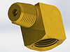 Precision Metal Orifices - NPT 90 Degree Elbow - DEL-9-BR - O'Keefe Controls Co.