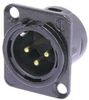 Neutrik D Series XLRP Chas /Gold - NEUNC3MDL1B - HAVE, Inc.