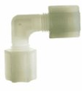 Compression fittings, Union elbows, Kynar, 1/4