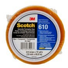 3M Scotch 610 Clear Heat Resistant Box Sealing Tape - 3/4 in Width x 72 yd Length - 2.3 mil Thick - 74947 - 051125-74947 - R. S. Hughes Company, Inc.