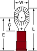 3M Scotchlok Red Butted Nylon Butted Ring Terminal MNG18-610RX - 1 in Length - 0.34 in Wide - 0.07 in Inside Diameter - #6 Stud - 051128-58958 - R. S. Hughes Company, Inc.