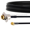 Slide-On BMA Jack 2 Hole Flange to RA SMP Female Cable FM-SR086TBJ Coax in 12 Inch - FMCA1583-12 - Fairview Microwave Inc.