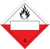 Brady B-120 Fiberglass Reinforced Polyester Square White Truck Placards Sign - 10 3/4 in Width x 10 3/4 in Height - TEXT: 4 - 60413 - 754476-60413 - R. S. Hughes Company, Inc.