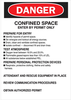Confined Space Sign - 40990 - Brady Corporation