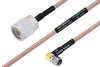 MIL-DTL-17 N Male to SMA Male Right Angle Cable 24 Inch Length Using M17/60-RG142 Coax - PE3M0015-24 - Pasternack