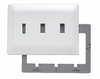 Three Gang Toggle Screwless Wall Plate - SWP3W - Legrand