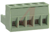 Plug, Terminal Block; 12 A; 250 V; 5 mm; 24 AWG/kcmil (Min.); 5; Screw; 4 kV - 70054798 - Allied Electronics, Inc.