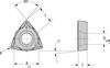 80° Trigon Chip Control Insert -- WCMT-21.5.5-X3 - Image