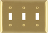 Toggle Switch Openings, Three Gang, Brass - SB3 - Legrand