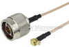 N Male to RA MCX Plug Cable RG-316 Coax in 48 Inch - FMC0117315-48 - Fairview Microwave Inc.