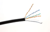 CAT5e Direct Burial Aerial W/ Messenger PVC Ethernet Cable - 24 AWG 4 Pair - Black -- KLTPVC24/4P-1NL5E-0-MESS - Image