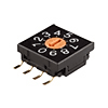 SWITCH ROTARY DIP HEX 100MA 5V - FR01FR16H-06XL-W - NKK Switches