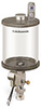 Levelux Clear View Single Feed Electro Lubricator, 1 qt Pyrex Reservoir, 1/8” Female NPT Outlet, 5/8”-18 Thread for Remote Mounting, 24VDC - B5175-032PB024DRW - Oil-Rite Corp.