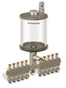 Levelux Clear View Multiple Feed Manual Lubricator, 1 qt Pyrex Reservoir, 10 Feeds, 1/8