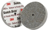 3M Scotch-Brite Unitized Ceramic Medium Deburring Wheel - Medium Grade - Arbor Attachment - 6 in Width x 9 in Length - 3 in Diameter - 1/4 in Center Hole - Thickness 1 in - 65005 - 048011-65005 - R. S. Hughes Company, Inc.