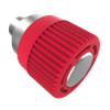 Spring Loaded Plunger, Flare-in, Small Size, Without hold-open feature, Steel, Red Knob - 56-370-2-013 - Southco