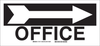 Brady B-120 Fiberglass Reinforced Polyester Rectangle Black Door, Gate & Pathway Sign - 14 in Width x 6.5 in Height - TEXT: OFFICE - 73417 - 754476-73417 - R. S. Hughes Company, Inc.