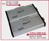 ST Fiber-to-USB Converter/Extender, 4-Port Hub -- Model 4119