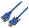 USB 3.0 Machine Vision Panel Mount Cable Assembly 1 Meter -- MUS3A00025-1M