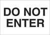 Brady B-302 Polyester Rectangle White Restricted Area / No Trespassing Sign - 14 in Width x 10 in Height - Laminated - TEXT: DO NOT ENTER - 84223 - 754476-84223 - R. S. Hughes Company, Inc.