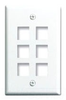 Datacommunication Face Plate - KTPD6-BK - Legrand - Pass & Seymour