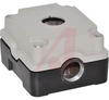 Enclosure for 22mm Pushbutton, PDC Aluminum, Black/Pebble Gray, 1 Oper, 80x90x52 - 70074850 - Allied Electronics, Inc.