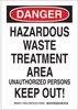 Brady B-401 Polystyrene Rectangle White Chemical, Biohazard, Hazardous & Flammable Material Sign - 10 in Width x 14 in Height - 126238 - 754473-74405 - R. S. Hughes Company, Inc.