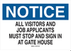 Admittance Sign - 40704 - Brady Corporation
