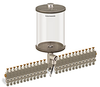 Clear View Multiple Feed Electro Lubricator, 1/2 gal Acrylic Reservoir, 24 Feeds, 1/4” OD Tube Outlets, 24VDC -- B4462-064AB24024D1W
